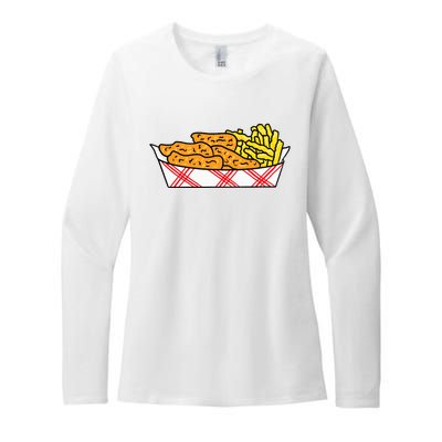 Chicken Strips and Fries Womens CVC Long Sleeve Shirt