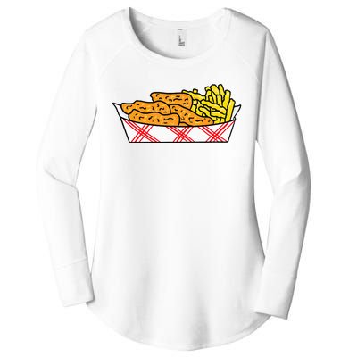 Chicken Strips and Fries Women's Perfect Tri Tunic Long Sleeve Shirt