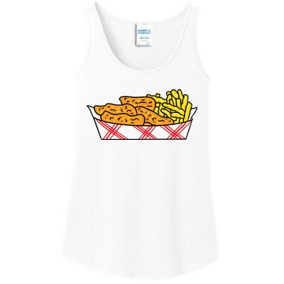 Chicken Strips and Fries Ladies Essential Tank