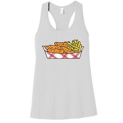 Chicken Strips and Fries Women's Racerback Tank