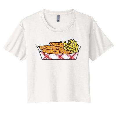 Chicken Strips and Fries Women's Crop Top Tee