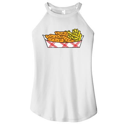 Chicken Strips and Fries Women’s Perfect Tri Rocker Tank