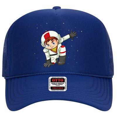 Cool Space Astronaut In Space Anime Cartoon Graphic Gift High Crown Mesh Back Trucker Hat