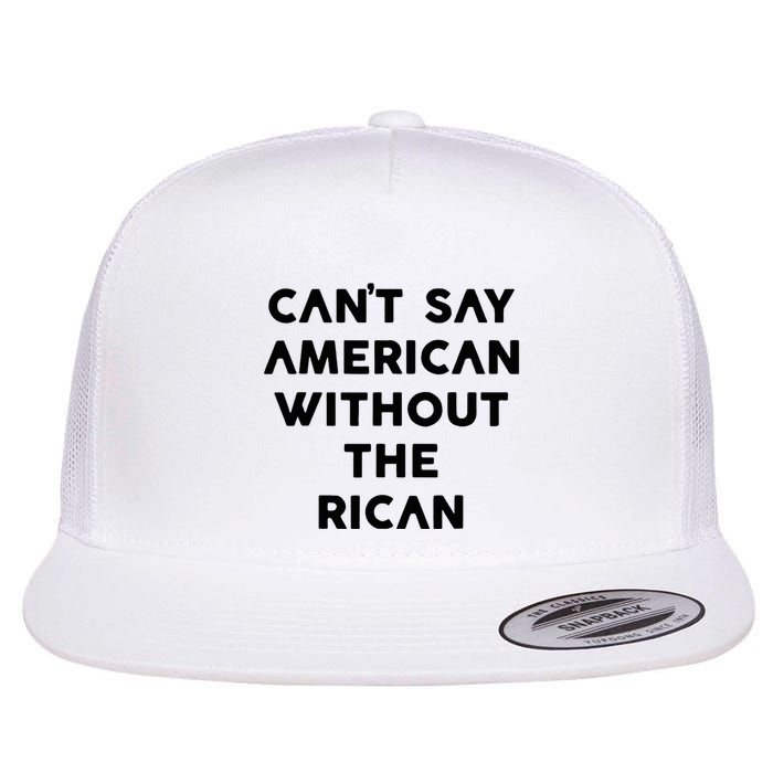 CanT Say American Without The Rican Flat Bill Trucker Hat