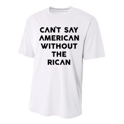 CanT Say American Without The Rican Performance Sprint T-Shirt