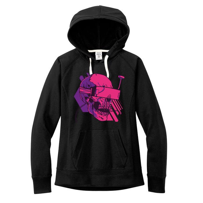 Cyberpunk Skull - A Skull With FPV Goggles Women's Fleece Hoodie