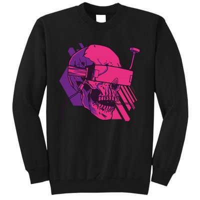 Cyberpunk Skull - A Skull With FPV Goggles Tall Sweatshirt