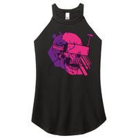 Cyberpunk Skull - A Skull With FPV Goggles Women's Perfect Tri Rocker Tank