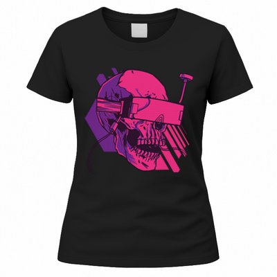 Cyberpunk Skull - A Skull With FPV Goggles Women's T-Shirt