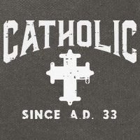 Catholic Since AD 33 God Jesus Christian Cotton Canvas Backpack