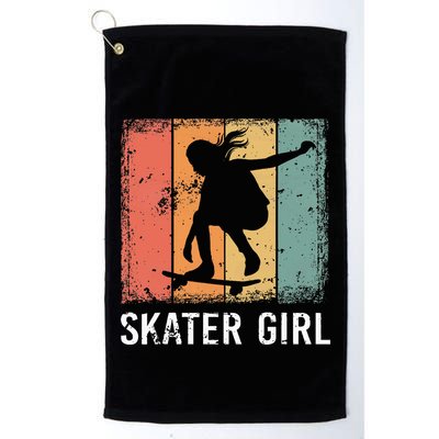 Cool Skater Art Women Skateboarding Skateboard Skating Golf Towel