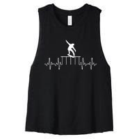 Cool Skateboarder Art For Women Skateboard Skateboarding Women's Racerback Cropped Tank