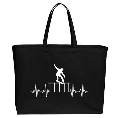 Cool Skateboarder Art For Women Skateboard Skateboarding Cotton Canvas Jumbo Tote