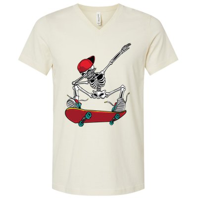 Cool Skateboarding Art For Women Skateboard Skateboarder V-Neck T-Shirt