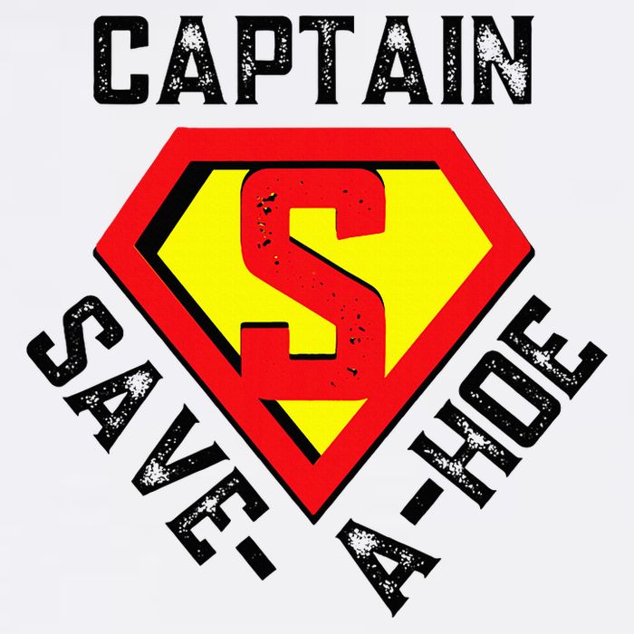 Captain Save A Hoe Rusty Vintage Funny Retro Flat Bill Trucker Hat