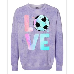 Cool Soccer Art Themed Soccer Player Colorblast Crewneck Sweatshirt