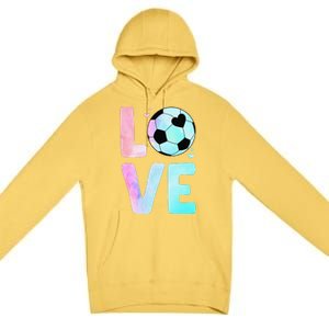 Cool Soccer Art Themed Soccer Player Premium Pullover Hoodie