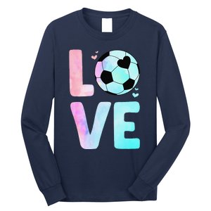 Cool Soccer Art Themed Soccer Player Long Sleeve Shirt