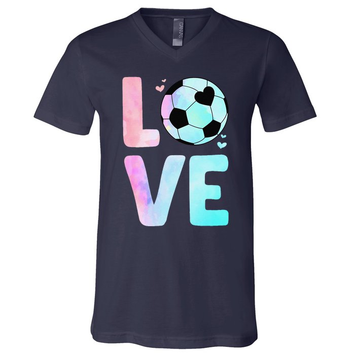 Cool Soccer Art Themed Soccer Player V-Neck T-Shirt