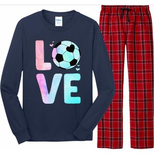 Cool Soccer Art Themed Soccer Player Long Sleeve Pajama Set