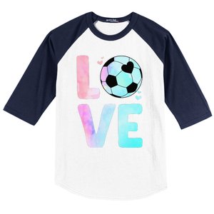 Cool Soccer Art Themed Soccer Player Baseball Sleeve Shirt