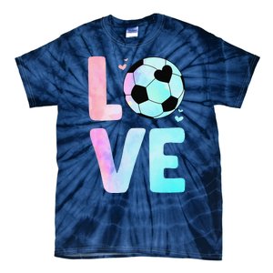 Cool Soccer Art Themed Soccer Player Tie-Dye T-Shirt