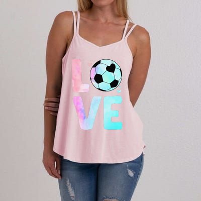 Cool Soccer Art Themed Soccer Player Women's Strappy Tank