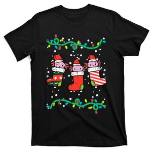 Christmas Stockings Axolotls Cute Xmas Girl T-Shirt