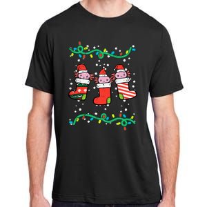 Christmas Stockings Axolotls Cute Xmas Girl Adult ChromaSoft Performance T-Shirt