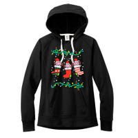 Christmas Stockings Axolotls Cute Xmas Girl Women's Fleece Hoodie