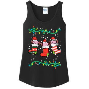 Christmas Stockings Axolotls Cute Xmas Girl Ladies Essential Tank