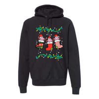 Christmas Stockings Axolotls Cute Xmas Girl Premium Hoodie