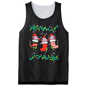 Christmas Stockings Axolotls Cute Xmas Girl Mesh Reversible Basketball Jersey Tank