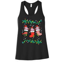 Christmas Stockings Axolotls Cute Xmas Girl Women's Racerback Tank