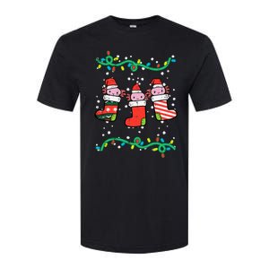 Christmas Stockings Axolotls Cute Xmas Girl Softstyle CVC T-Shirt