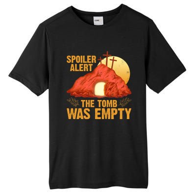 Christian Spoiler Alert Tomb Was Empty Easter Gift Tall Fusion ChromaSoft Performance T-Shirt