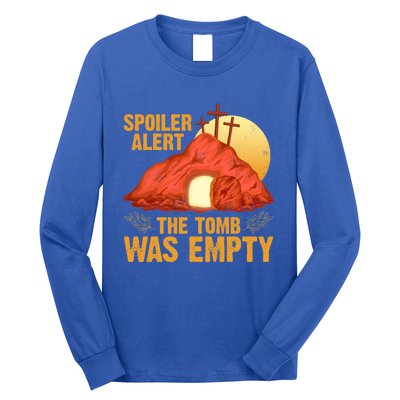 Christian Spoiler Alert Tomb Was Empty Easter Gift Long Sleeve Shirt