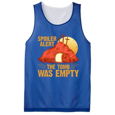 Christian Spoiler Alert Tomb Was Empty Easter Gift Mesh Reversible Basketball Jersey Tank