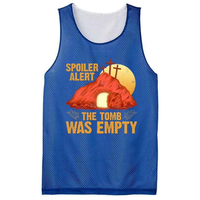 Christian Spoiler Alert Tomb Was Empty Easter Gift Mesh Reversible Basketball Jersey Tank