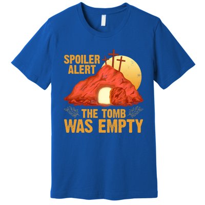 Christian Spoiler Alert Tomb Was Empty Easter Gift Premium T-Shirt