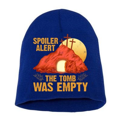 Christian Spoiler Alert Tomb Was Empty Easter Gift Short Acrylic Beanie