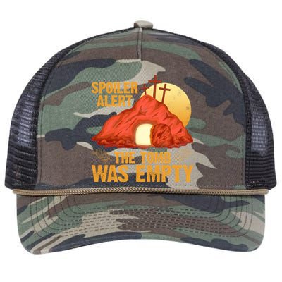 Christian Spoiler Alert Tomb Was Empty Easter Gift Retro Rope Trucker Hat Cap