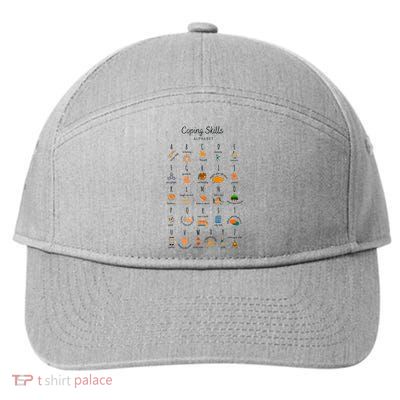 Coping Skills Alphabet Mental Health Awareness 7-Panel Snapback Hat