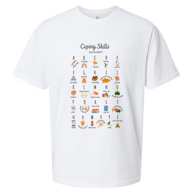 Coping Skills Alphabet Mental Health Awareness Sueded Cloud Jersey T-Shirt