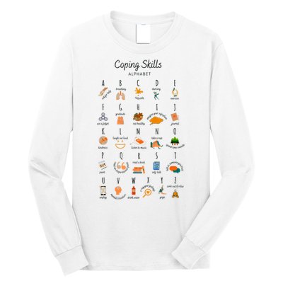 Coping Skills Alphabet Mental Health Awareness Long Sleeve Shirt