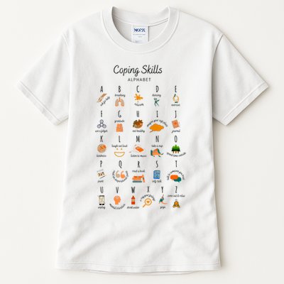 Coping Skills Alphabet Mental Health Awareness Tall T-Shirt
