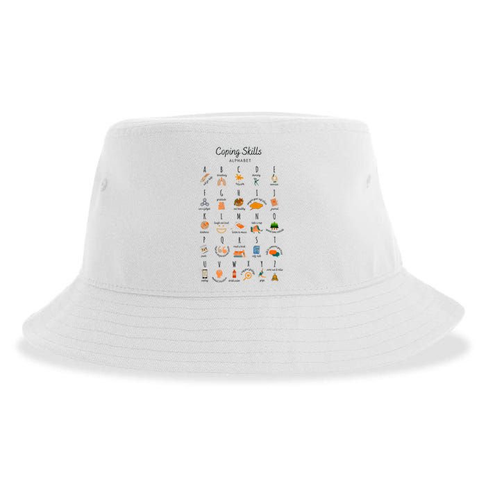 Coping Skills Alphabet Mental Health Awareness Sustainable Bucket Hat