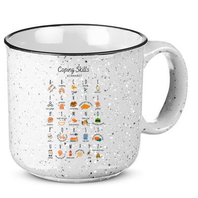 Coping Skills Alphabet Mental Health Awareness 15oz Campfire Ceramic Mug