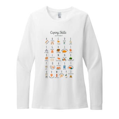 Coping Skills Alphabet Mental Health Awareness Womens CVC Long Sleeve Shirt