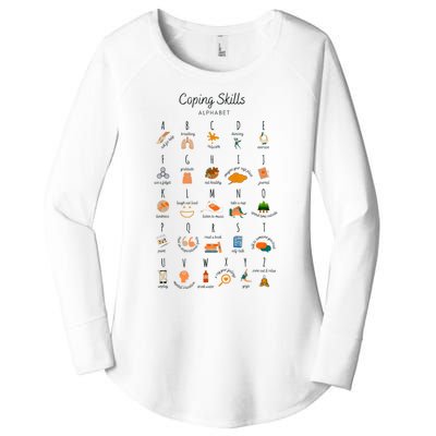 Coping Skills Alphabet Mental Health Awareness Women's Perfect Tri Tunic Long Sleeve Shirt